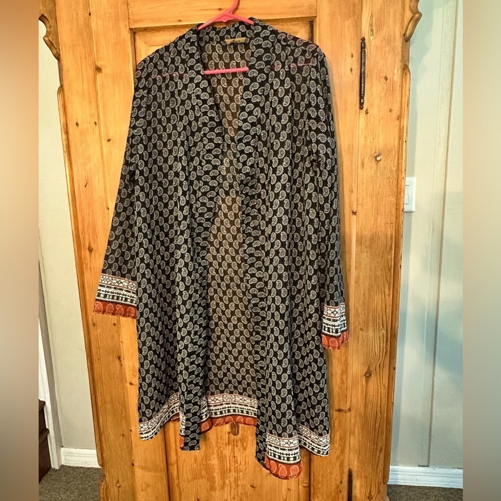 Jorja Lightweight Kimono/Cover-Up Sz M Like New Eclectic Grandpa Boho City Girl